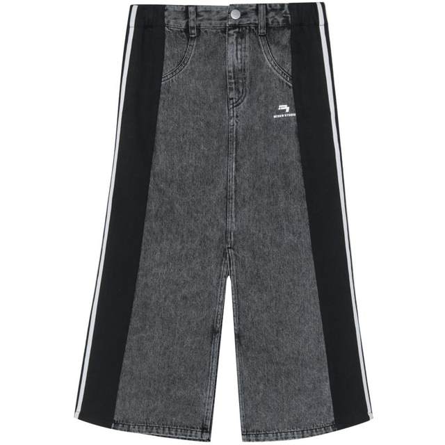 REVAN Rui Fan designer sports style knitted patchwork denim skirt RN31507106