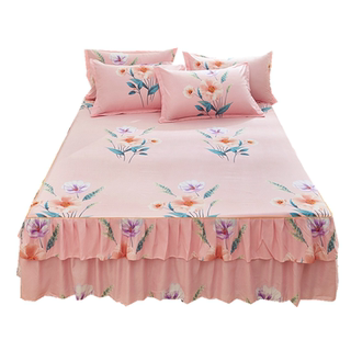 Bedskirt single piece cotton non-slip simmons bed cover