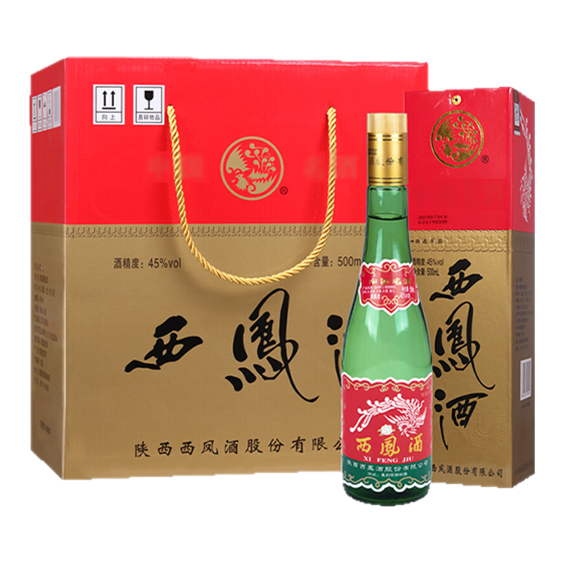 未開封　白酒　西凤酒 500mL 45% 西凤酒六年陈酿45度500ml单瓶装凤香型白酒视频介绍_西凤酒六年