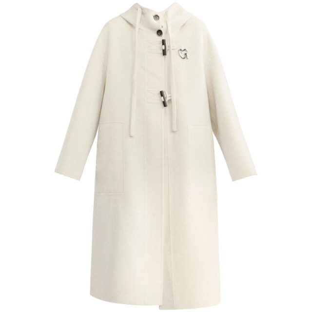 【现货】易碎商店·冬日記 70羊毛牛角扣双面呢大衣长款毛呢外套