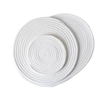 Nordic casserole mattress cotton rope insulation placemat round coaster Nordic casserole mattress cotton rope insulation placemat round coaster