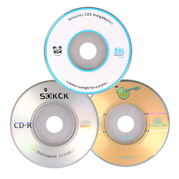 Mini blank disc with engravable program pictures