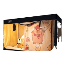 MUJI student dormitory mosquito nets for bunk beds 2024 new three-door light-blocking and anti-mosquito integrated bed curtains