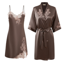 Yufu heavyweight silk pajamas for women spring and summer sexy suspender two-piece nightgown 100% mulberry silk nightgown home wear