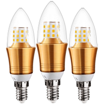 LED candle bulb e14 small screw tip household ultra-bright crystal chandelier light source e27 energy-saving lamp 7W2055