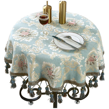 European style small round tablecloth round coffee tablecloth round tablecloth tablecloth fabric 1.2m round tablecloth