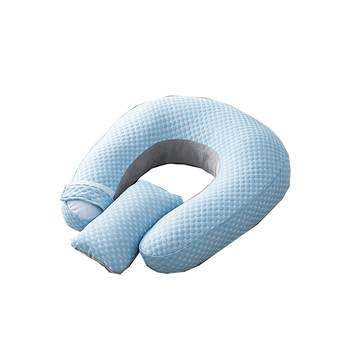 U-shaped ring reading pillow waist cushion with pockets, breathable, removable and washable nursing baby home multi-functional pillow