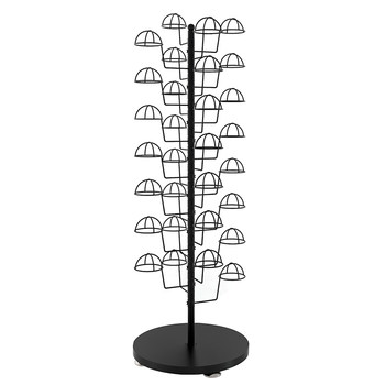 ຮ້ານຂາຍເສື້ອຜ້າ sun hat storage shelf floor-standing hat rack mom and child store multi-layer hat hanger display rack hat tray mobile