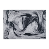 (Self-operated) black abstract art carpet simple modern sofa coffee table living room Bauhaus nylon carpet