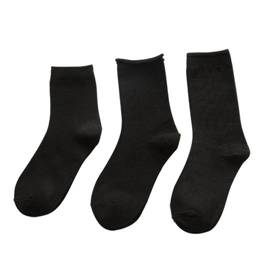 Spring and autumn black socks with matching shoes