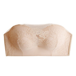 Strapless bandeau ແບບ bra ເຕົ້ານົມຂະຫນາດນ້ອຍ thickened push-up non-slip ງາມກັບຄືນໄປບ່ອນ wrap ຫນ້າເອິກບໍ່ມີ rims ບາງ underwear ແມ່ຍິງເບິ່ງບໍ່ເຫັນ