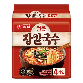 Nongshim korea imported korean-style noodles 4-pack spicy bag non-fried instant noodles lazy ramen