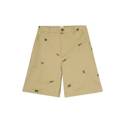 Gap men's 2024 summer style new all-over printed khaki shorts textured embroidery loose and versatile pants 889897