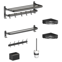 304 stainless steel towel rack bathroom punch-free towel rack toilet bathroom storage rack wall-mounted 2005