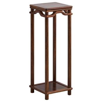 New Chinese-Style Walnut Wood Floor-Standing Flower Stand, Solid Wood Flower Table, Living Room Zen-Style Antique Flower Pot, Balcony Storage Shelf