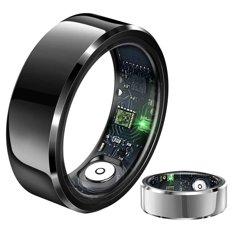 Multifunctional black technology smart ring charging blood oxygen blood pressure sleep tracking heart rate photo taking sports waterproof ring