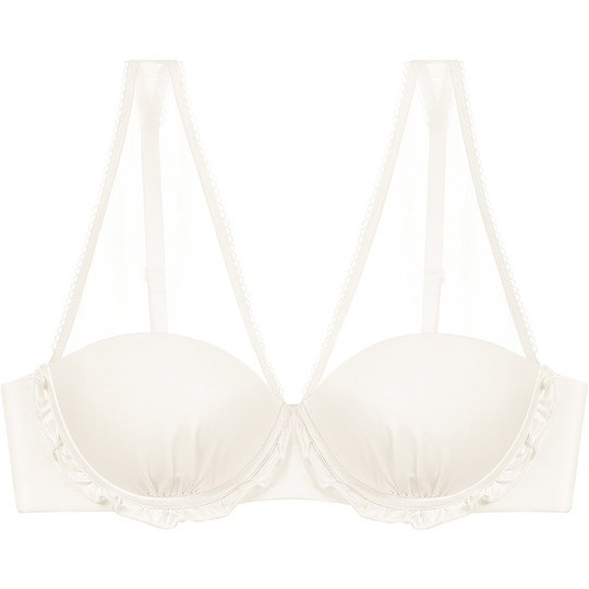 好奇蜜斯性感纯欲内衣女可外穿内搭大胸显小胸薄文胸罩套装防下垂