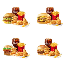 (McDonalds) Super Value Beef Four-piece Set 4 Choose 1 Coupon Burgers and French Fries In-store Redemption Coupon Valid Nationwide