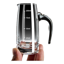 Hotel liquor dispenser set household small wine measurer glass red wine decanter with scale 100ml