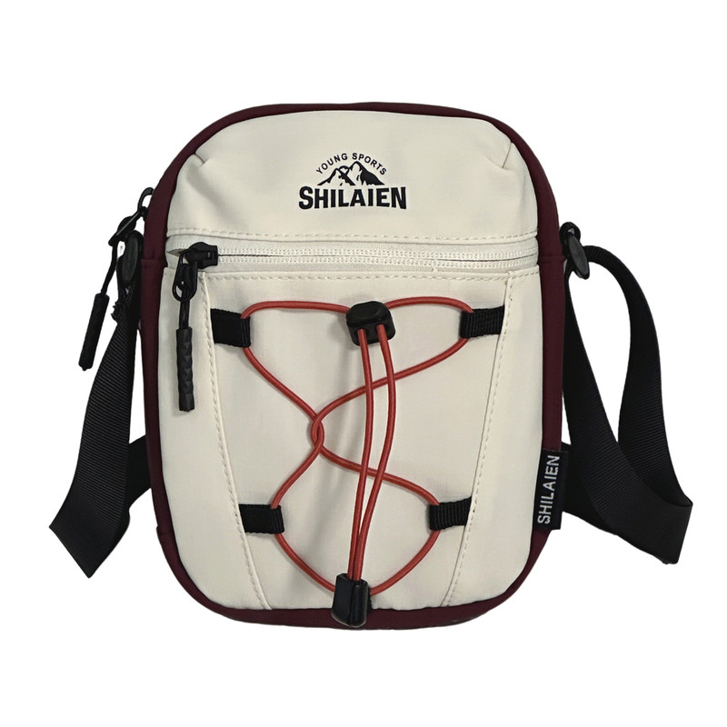 Mountain style ins contrasting color mobile phone bag for women, casual and versatile student crossbody bag, outdoor lightweight sports and leisure small bag
