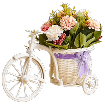 Creative three-wheeled float fake flowers artificial flower decoration scene layout indoor living room advanced bouquet modern and simple