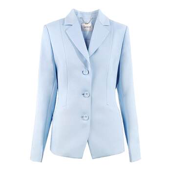 Offiy-pure sky blue d's high-end and elegant women's waist small suit official events half skirt suit