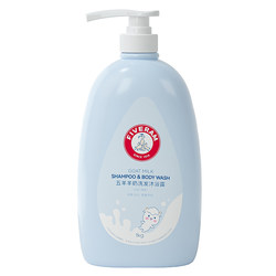 Wuyang Goat Milk Shampoo and Shower Gel 2-in-1 1L Family Shampoo Gentle Shampoo and Bath Toiletries