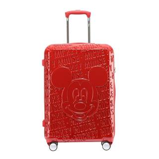 Disney/迪士尼24寸ins网红行李箱女密码拉杆箱旅行箱红色结婚箱子