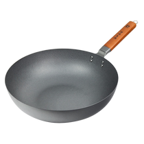 Nouveau pot en fer importé du japon pot en acier inoxydable non revêtu pas facile à coller wok léger à fond plat domestique
