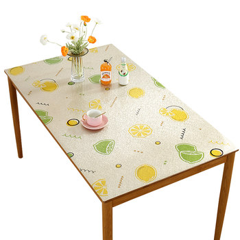 Tablecloth waterproof and oil-proof no-wash table mat anti-scalding pvc coffee tablecloth table mat plastic soft glass home