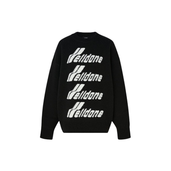 We11done barrage letter casual round neck sweater We11done barrage letter casual round neck sweater