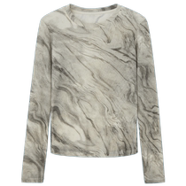 (Tie-dyed T-shirt) Basic House Baijiahao 2024 Autumn New Slim Long Sleeve Bottoming Top for Women