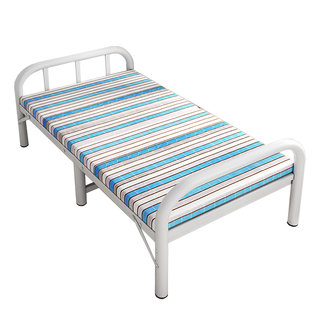 Folding sheets people's home simple bed office lunch break nap bed adult portable hard board accompanying small bed iron bed