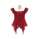 Annie Buhuo ເສື້ອຍືດແຂນເສັ້ນດຽວ ruffled chiffon ເທິງແມ່ຍິງ 2025 summer ໃຫມ່ໄຂມັນເລັກນ້ອຍ chiffon polka dot ຂະຫນາດໃຫຍ່