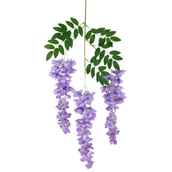 Simulated Abler ຍັກໃຫຍ່ wisteria ສາຂາຍາວພາດສະຕິກດອກປອມແປງດອກໄມ້ໃນລົ່ມຫ້ອງດໍາລົງຊີວິດຫ້ອຍດອກໄມ້ເຄືອຮູບຕົບແຕ່ງ