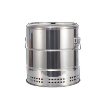 BBQ grill household smoke-free indoor grill stainless steel charcoal courtyard hanging stove outdoor skewers stewed charcoal barbecue barrel