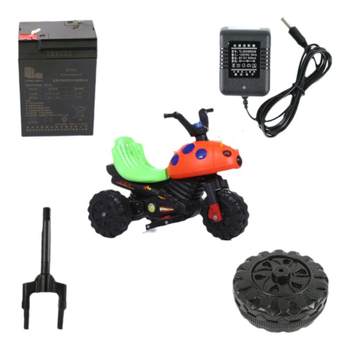 ລົດຈັກໄຟຟ້າເດັກນ້ອຍ Beetle Seven Star Ladybug handlebar fork front and rear wheel charger accessories battery