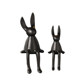 Nordic style matte ceramic long-eared rabbit ornament
