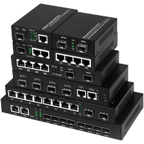 Gigabit SFP fiber optic transceiver SFP optical module optical to network cable LC single-mode multi-mode dual-fiber Ethernet photoelectric converter surveillance video transmission optical fiber SC interface 1 optical 2 electric 4 electric 8 electric