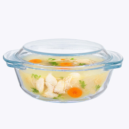带盖玻璃碗耐高温家用微波炉加热专用器皿大号汤盆泡面碗蒸蛋羹碗