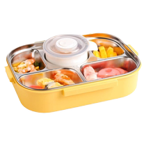 Sichuan Island House Stainless Steel Lunch Box Primary And Middle School Students Students special children Divided Heat Insulation Meal Kit Boxed Box Office Workers