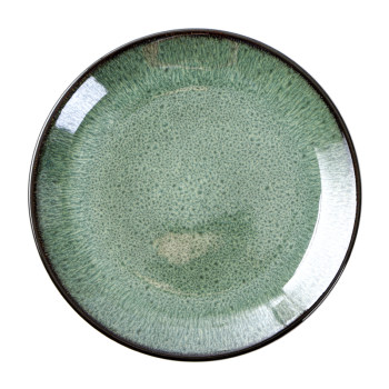 Ceramic nordic steak western restaurant kiln-turn peacock green plate