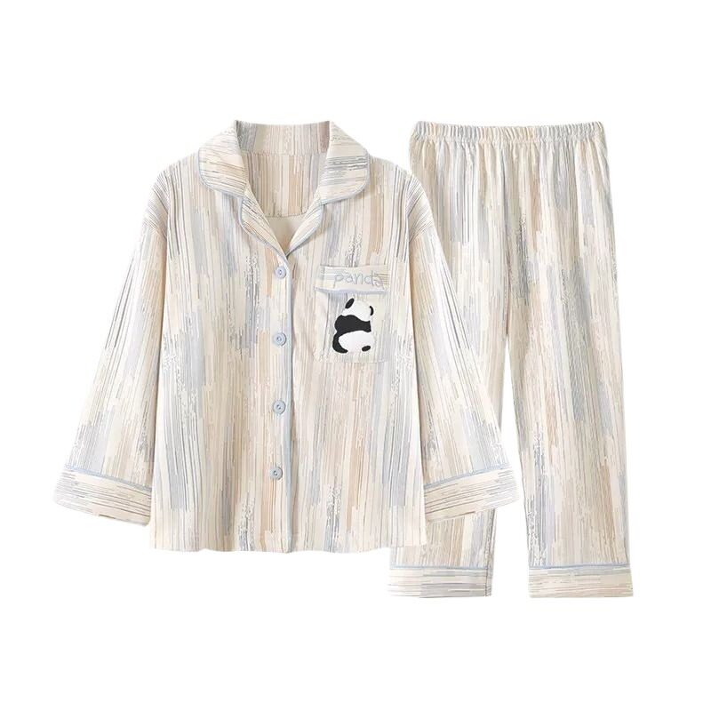 Boys' pure cotton long-sleeved pajamas for children and teenagers
