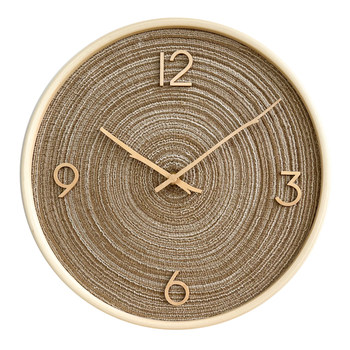 Sun fabric japanese style living room bedroom wooden silent wall clock