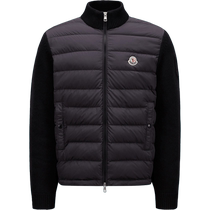 Moncler Cardigan zippé en coton rembourré en duvet pour hommes