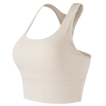 Fitness girl shockproof racer-back sports bra