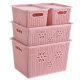 Imitation rattan hollow storage box plastic sundry storage box