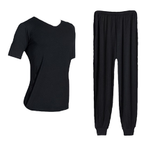 Dance wear practice clothes mens loose student body suit modern dance Latin dance modal top pants suit