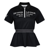 EuropeanTour European Tour Golf Womens Short Sleeve T-Shirt 24 Summer Loose Fit Refreshing Polo Shirt
