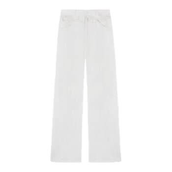 Lace scimitar pants straight pants casual pants